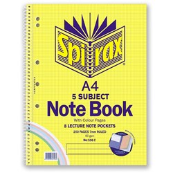 SPIRAX 596C 5 SUBJECT COLOR PAGES