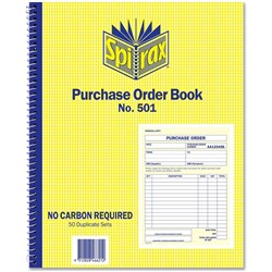 SPIRAX 501 PURCHASE ORDER BOOK