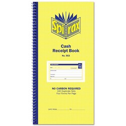 SPIRAX 553 CASH RECEIPT BOOK