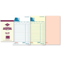 ZIONS RESTAURANT DOCKET BOOKS CBT Trip C Less 25 sets170x100mm