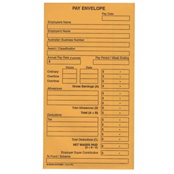 Zions PPL Printed Pay Envelope 165x90mm  Pack 50