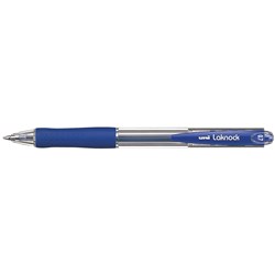 Uni SN100 Laknock Ballpoint Retractable Fine 0.7mm Blue