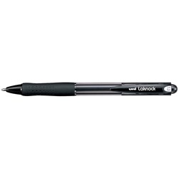 UNIBALL LAKNOCK BALLPOINT PEN Retractable Med 1.0mm Black