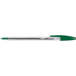 BIC CRISTAL BALLPOINT PEN Medium Green Box of 12