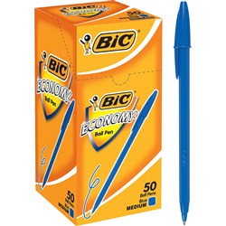 BIC ECONOMY BALLPOINT PEN Medium Blue Box of 50