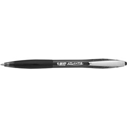 BIC ATLANTIS BALLPOINT PEN Retractable Black
