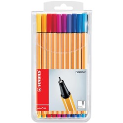 STABILO POINT 88 FINELINER Assorted Wlt20 Wallet of 20