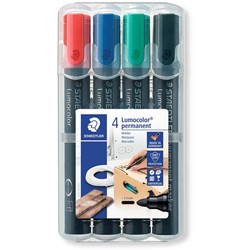 STAEDTLER LUMO 352 MARKER BULLET WLT 4
