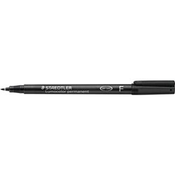 STAEDTLER 318 LUMOCOLOR PENS Perm Fine 0.6mm Black