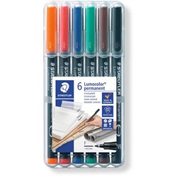 STAEDTLER LUMO 318 PERM WLT 6