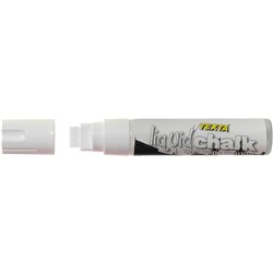 TEXTA LIQUID CHALK MARKER Wet Wipe Jumbo Chisel 15mm Nib White