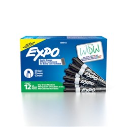 EXPO WHITEBOARD MARKER Chisel Tip Black