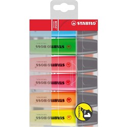 STABILO BOSS 70/6-6 HIGHLIGHTR Assorted 6 Colours Wallet of 6
