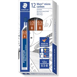 STAEDTLER MARS MICROGRAPH LEAD B 0.5mm Tube12