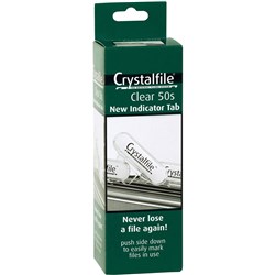 NEW CRYSTALFILE TABS 50 PER BOX CLEAR