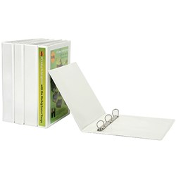 MARBIG ENVIRO INSERT BINDERS Clearview A5 2D Ring 25mm Wht