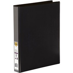 MARBIG ENVIRO INSERT BINDERS Clearview A4 2D Ring 25mm Blk