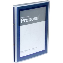FLEXI VIEW PRESENTATION BINDER A4 2 Ring 100Shts Navy