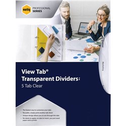 DIVIDER A4 5 TAB VIEW TRANSPARENT CLEAR