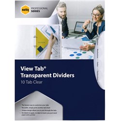 DIVIDER A4 10 TAB VIEW TRANSPARENT CLEAR