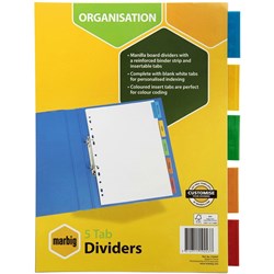 DIVIDER A4 5 TAB INSERTABLE
