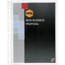 MARBIG A3 PLASTIC POCKETS BOX100 - Portrait