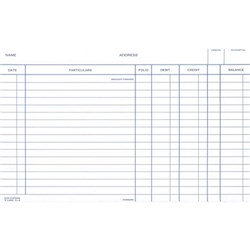R/CARD 125x200 DR/CR RULED System Card