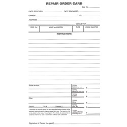 R/CARD REPAIR ORDER
