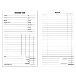 R/CARD TOTAL COST CARD