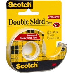 SCOTCH 137 DOUBLE SIDED TAPE 12.7mmx11.4m & Dispenser Roll