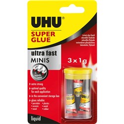 UHU SUPERGLUE MINIS 3 x 1ml