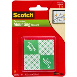 TAPE SCOTCH 111 MOUNTING SQUARES