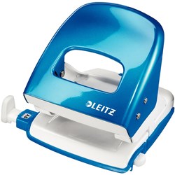 LEITZ NEXXT SERIES HOLE PUNCH WOW 2 Hole 30 Sheet Blue Metal