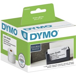 DYMO LW Label Appointment card non-adhesive 89x51mm Pk300