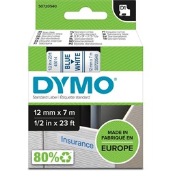 DYMO D1 12mm x 7m - BLUE ON WHITE