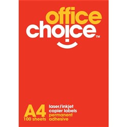 OFFICE CHOICE LASER LABELS Inkjet/Copier 33/Sht 64x24.3