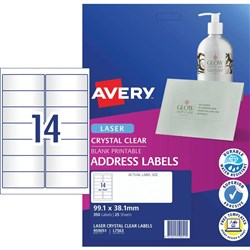 AVERY L7563-25 CLEAR 14UP