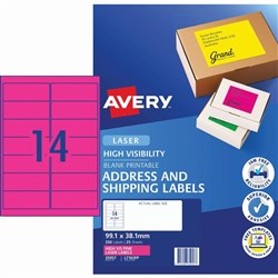 LABEL UNISTAT 14UP FLUORO PINK
