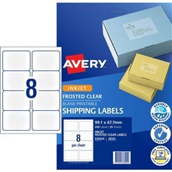 AVERY J8565-25 CLEAR 8UP