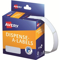 LABEL DMR1336W RECT. WHITE 13x35mm
