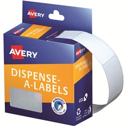 LABEL DMR2438W RECT. WHITE 24x40mm