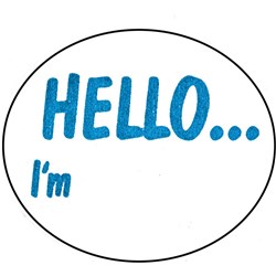 LABEL DMO5843HE HELLO 58x43mm