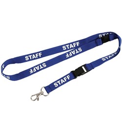 PREPRINTED STAFF LANYARD PK5 BLUE