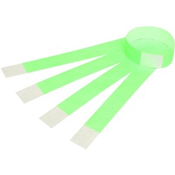 REXEL WRIST BANDS W Serial Number Fluoro Green