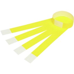 REXEL WRIST BANDS W Serial Number Fluoro Yellow