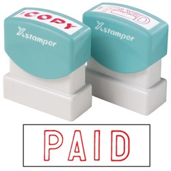 STAMP X-ST 1005 PAID RED