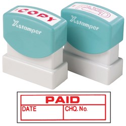 STAMP X-ST 1533 PAID/DATE/CHQ