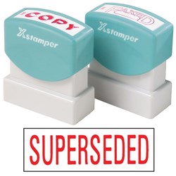 STAMP X-ST 1366 SUPERSEDED RED