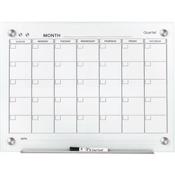 QUARTET INFINITY GLASS BOARD 895x635mm Calendar White