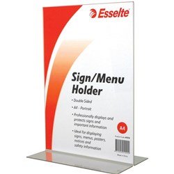 SIGN/MENU HOLDER 2 SIDED PORTRAIT A4